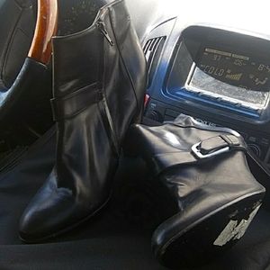 Cole haan buckle ankle boot